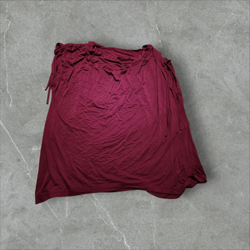 Plus Size Women's Elegant Burgundy Skirt